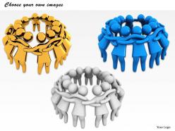 3d illustration of unity and cooperation ppt graphics icons powerpoint