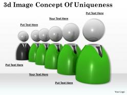 3d image concept of uniqueness ppt graphics icons powerpoint
