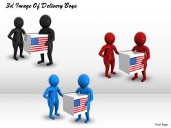 3d image of delivery boys ppt graphics icons powerpoint