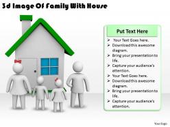 3d image of family with house ppt graphics icons powerpoint