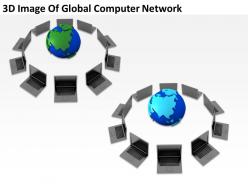 3d image of global computer network ppt graphics icons