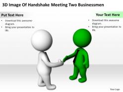 3d image of handshake meeting two businessmen ppt graphics icons powerpoint