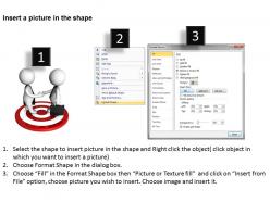 3d image of handshake on target ppt graphics icons powerpoint