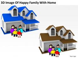 3d image of happy family with home ppt graphics icons powerpoint