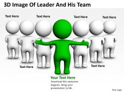 3d image of leader and his team ppt graphics icons
