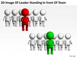 3d image of leader standing infront of team ppt graphics icons powerpoin