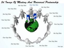 3d image of meeting and universal partnership ppt graphics icons powerpoint