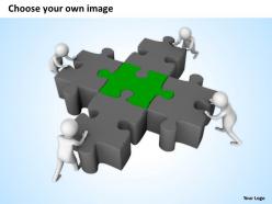 3d image of men assembling success puzzle ppt graphics icons powerpoint
