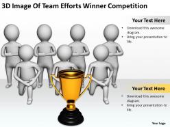 3d image of team efforts winner competition ppt graphics icons powerpoin