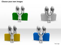 3d image of team help ppt graphics icons powerpoint
