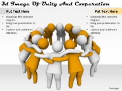 3d image of unity and cooperation ppt graphics icons powerpoint