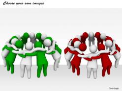 3d image of unity and cooperation ppt graphics icons powerpoint