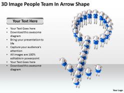 3d image people team in arrow shape ppt graphics icons