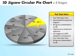 53510840 style division pie-jigsaw 9 piece powerpoint template diagram graphic slide