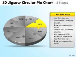3d jigsaw circular diagram pie chart 8 stages powerpoint templates 5