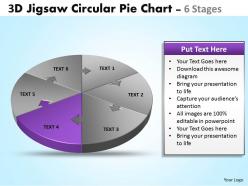 3d jigsaw circular diagram powerpoint templates 6