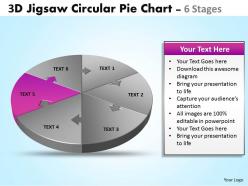 14894003 style division pie-jigsaw 6 piece powerpoint template diagram graphic slide
