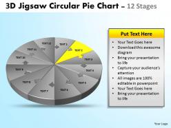 53607915 style division pie-jigsaw 12 piece powerpoint template diagram graphic slide