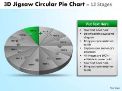 53607915 style division pie-jigsaw 12 piece powerpoint template diagram graphic slide