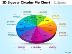 53848912 style division pie-jigsaw 11 piece powerpoint template diagram graphic slide