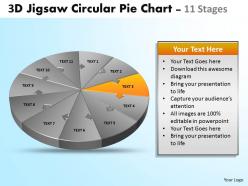 53848912 style division pie-jigsaw 11 piece powerpoint template diagram graphic slide