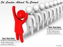 3d leader ahead in crowd ppt graphics icons powerpoint