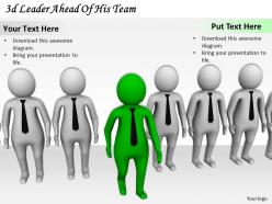3d leader ahead of his team ppt graphics icons powerpoint