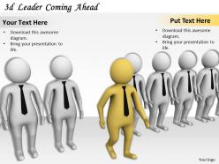 3d leader coming ahead ppt graphics icons powerpoint