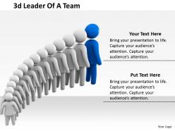 3d leader of a team ppt graphics icons powerpoint