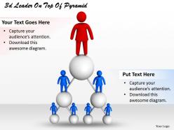 3d leader on top of pyramid ppt graphics icons powerpoint
