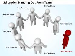 3d leader standing out from team ppt graphics icons powerpoint