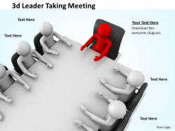 3d leader taking meeting ppt graphics icons powerpoint