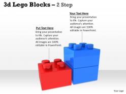 3d lego blocks 2 step