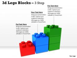 3d lego blocks 3 step