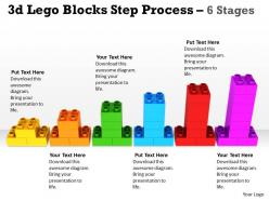 3d lego blocks step process 6 stages