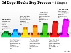 3d Lego Blocks Step Process 7 Stages