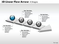 3d linear flow arrow 4 stages 2