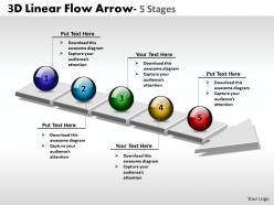 3D Linear Flow Arrow 5 Stages 3
