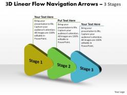 3d linear flow navigation arrow 3 stages 2