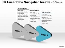 3d linear flow navigation arrow 3 stages 2
