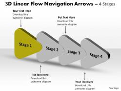 3d linear flow navigation arrow 4 stages 12