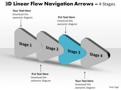 3d linear flow navigation arrow 4 stages 12