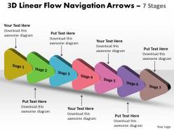 3D Linear Flow Navigation Arrow 7 Stages 9