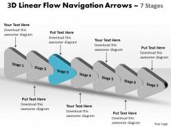3d linear flow navigation arrow 7 stages 9