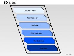 3D List 6 Stages For Marketing Process