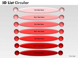 3d list circular list with 7 stages