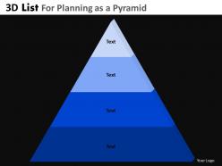 3d list for planning as a pyramid powerpoint slides and ppt templates db