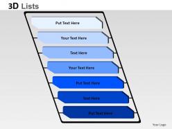 3d list frames powerpoint presentation slides