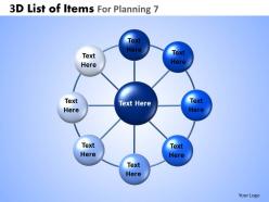 3D List Of Items For Planning 7 Powerpoint Slides And Ppt Templates DB