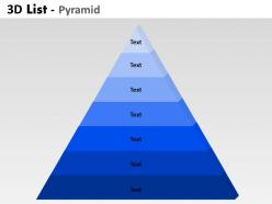 3d list pyramid 7 stages for marketing